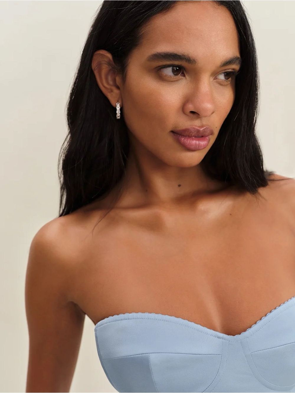 NWT Reformation Britney Satin Maxi Dress Blue 0 - Picture 5 of 15